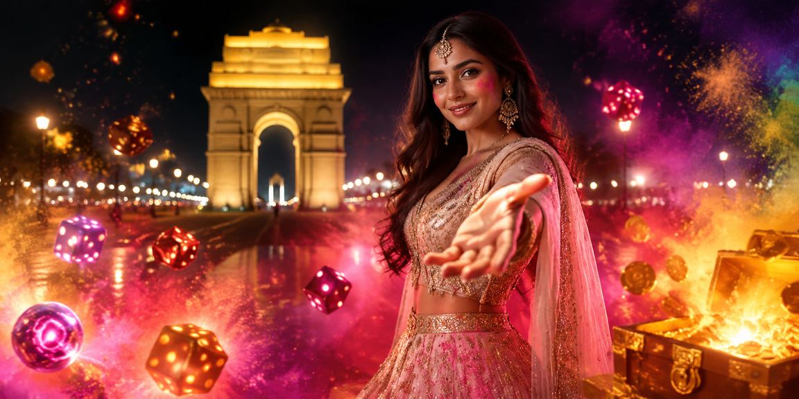 Delhi India Gate lottery player enjoying festival atmosphere