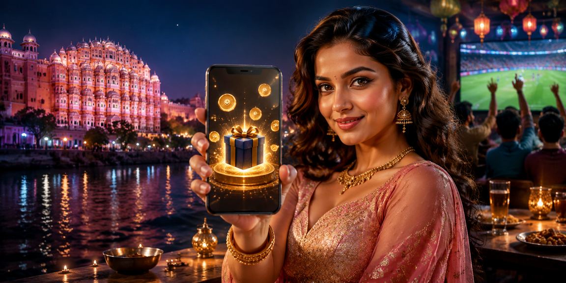 Jaipur Hawa Mahal festive lottery ticket purchase scene