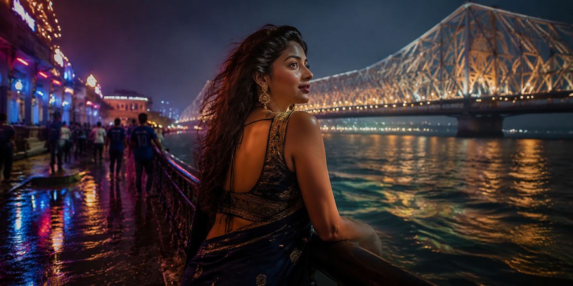 Kolkata Howrah Bridge and vibrant betting scene